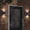 vidaXL Outdoor Wall Light Black Die-cast Aluminum, PC (Polycarbonate)