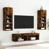 vidaXL 6 Piece TV Wall Units with LED Smoked Oak Engineered Wood
