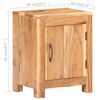 vidaXL Bedside Cabinet Natural Wood Solid Acacia Wood Small