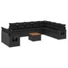 vidaXL Garden Sofa Set Black