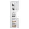 vidaXL Bathroom Cabinet White Engineered Wood Tall Bathroom Cabinet