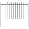 vidaXL Garden Fence 5 pcs Grey 27.89 x 3.94 ft Powder-coated Steel