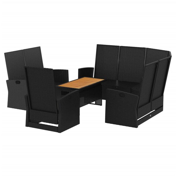 vidaXL Garden Lounge Set Black