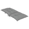 vidaXL Garden Highback Chair Cushions 4 pcs Gray 47.2"x19.7"x2.8" Fabric