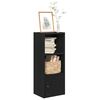 vidaXL Bookcase Black Oak Engineered Wood Medium Bookcase Rectangular