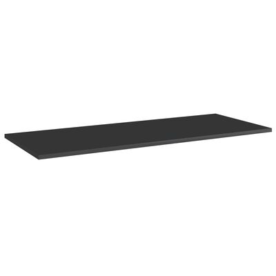 vidaXL Bookshelf Boards 4 pcs High Gloss Black 39.4"x15.7"x0.6" Engineered Wood