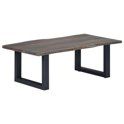 vidaXL Coffee Table with Live Edges Gray 45.3"x23.6"x15.7"
