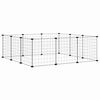 vidaXL Pet Cage Black Powder-coated steel 41.3 x 41.3 in Expandable