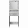 vidaXL Dressing Table Concrete Grey 19.69 x 16.14 x 53.15 in