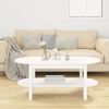 vidaXL Coffee Table White Solid pine wood Coffee Table Oblong Rustic
