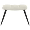 vidaXL Relaxing Chair With Stool Cream White Velvet (100% polyester), steel
