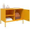 vidaXL TV Cabinet Set of 2 Mustard Yellow Steel Standard TV Cabinet