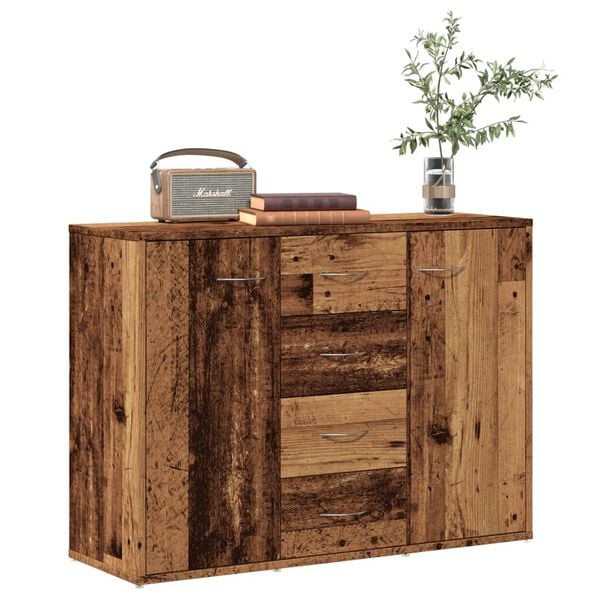 vidaXL Sideboard Old Wood Engineered Wood Sideboard Rectangular Modern