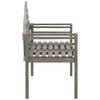 vidaXL Patio Queen Bench with Cushion 53.1 " Solid Acacia Wood Grey