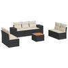 vidaXL Garden Sofa Set Black Poly Rattan 8-Piece Set Modular