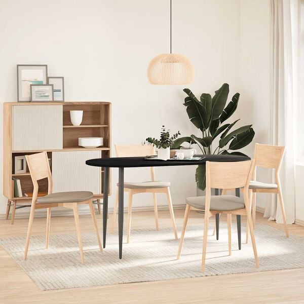 vidaXL Table Top Dark Brown Solid Oak Wood Medium Durable