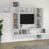 vidaXL TV Cabinet Set White Engineered Wood Medium Modular