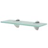 vidaXL Floating Shelf Set of 2 Clear Tempered safety glass and zinc alloy