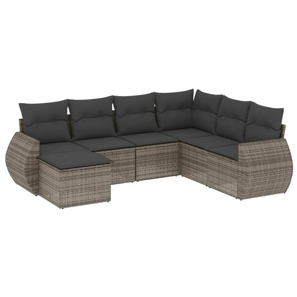 vidaXL Garden Sofa Set Grey