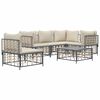 vidaXL Garden Lounge Set Anthracite Poly rattan Medium Seats Many
