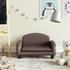 vidaXL Kids Sofa Brown Faux Leather, Pine Wood, Foam Mini Durable