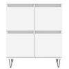 vidaXL Sideboard Set of 2 White Engineered wood Medium Sideboard