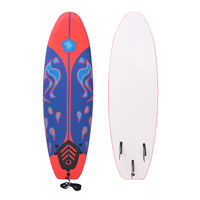 vidaXL Surfboard Blue and Red 66.9"