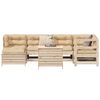 vidaXL Garden Sofa Set Natural wood Solid pine wood Large Modular