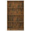 vidaXL Book Cabinet Smoked oak Engineered wood 55.9 in height