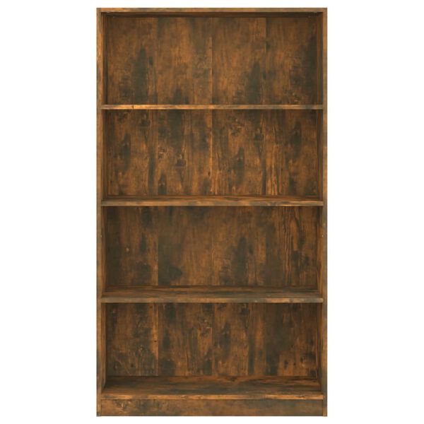 vidaXL Book Cabinet Smoked oak Engineered wood 55.9 in height