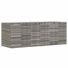 vidaXL Cushion Box Grey PE rattan, powder-coated steel Large Cushion Box
