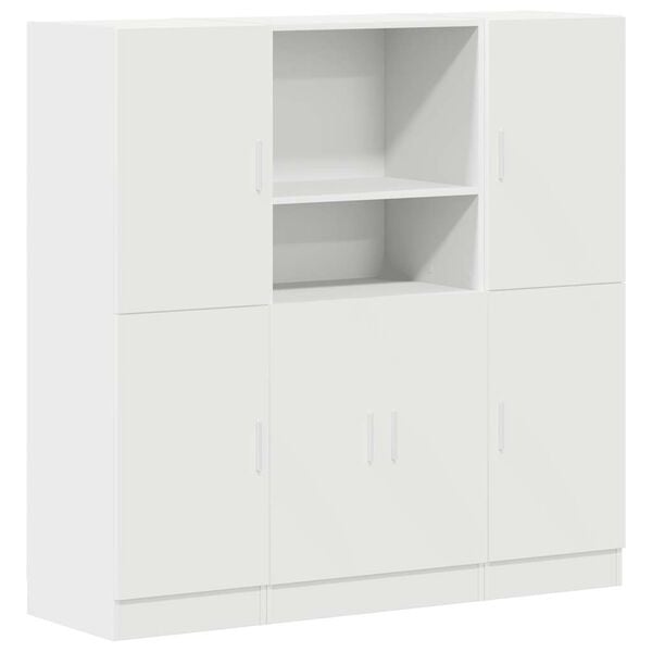 vidaXL Kitchen Cabinet Set White Engineered wood Medium