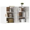 vidaXL Wall Mounted Cabinet Set of 2 High Gloss White