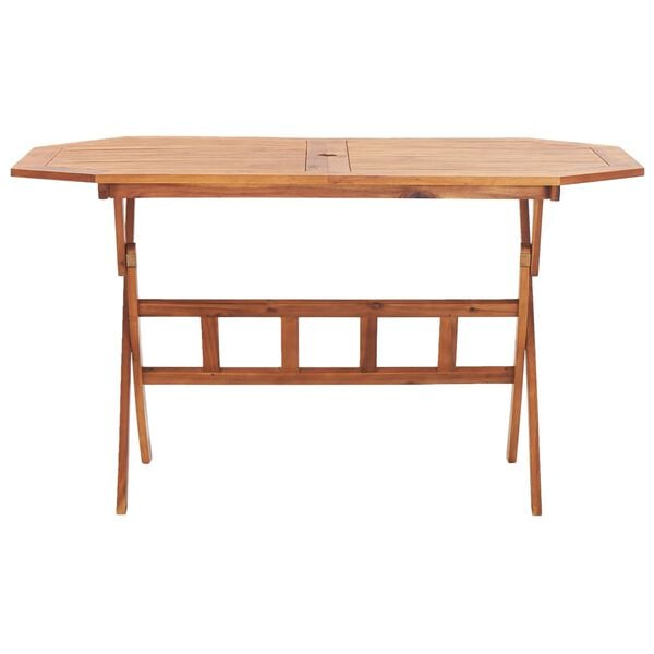 vidaXL Garden Table Brown Solid Acacia wood 53.1x33.5x29.5 in Foldable
