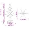 vidaXL Wooden Christmas Tree with Stand Natural 49.2" Solid pine wood