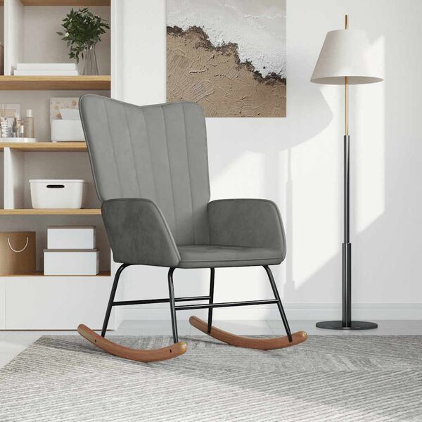 vidaXL Rocking Chair Light Grey