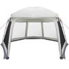 vidaXL Pool Tent with Removable Fly & Mesh Walls Grey 201.6x180.3"