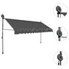 vidaXL Retractable Awning Anthracite Polyester with PU coating, Steel