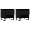 vidaXL Coffee Table Set of 2 Black Engineered wood, Metal Medium