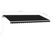 vidaXL Retractable Awning Anthracite