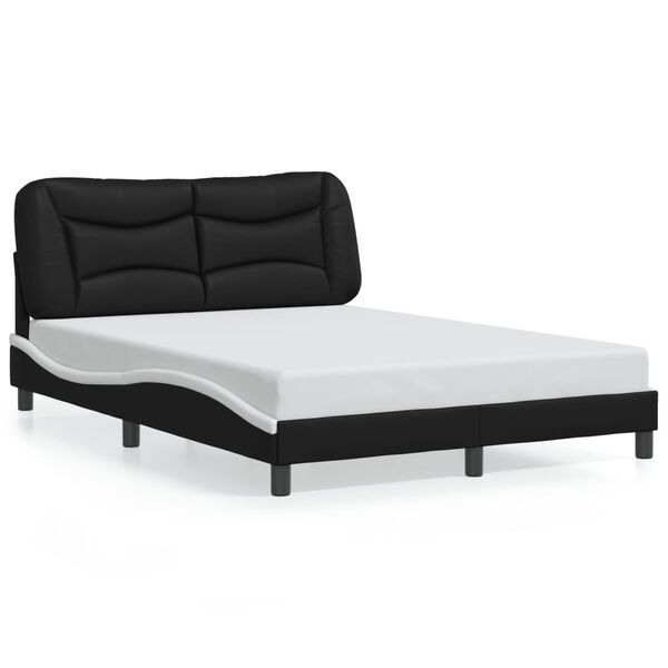vidaXL Bed Frame Black and White