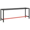 vidaXL Work Bench Frame Matte black and matte red Powder-coated metal