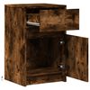 vidaXL Bedside Cabinet Set of 2 Smoked Oak Engineered wood Medium