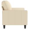 vidaXL 2-seater Sofa Cream 100% polyester fabric, foam filling, metal frame