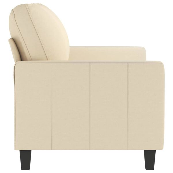 vidaXL 2-seater Sofa Cream 100% polyester fabric, foam filling, metal frame
