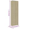 vidaXL Hallway Wardrobe Sonoma Oak Engineered Wood Compact