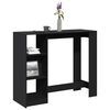 vidaXL Bar Table Black Engineered wood 48.8 x 18.1 x 40.7 in Bar Table