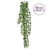 vidaXL Artificial Hanging Plant Green and white Plastic 35.4 in long