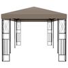 vidaXL Gazebo Taupe Fabric (100% polyester), steel 19.7 x 9.8 ft Durable
