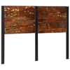vidaXL Headboard Multicolor Solid reclaimed wood, Iron 55.1 in wide